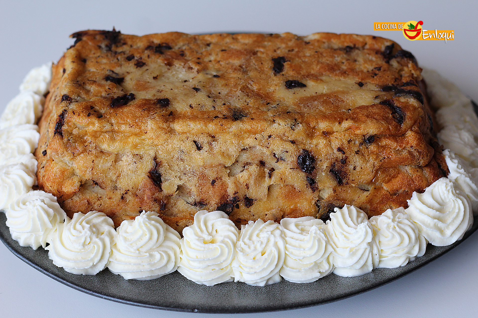 Budin de pan de molde y chocolate