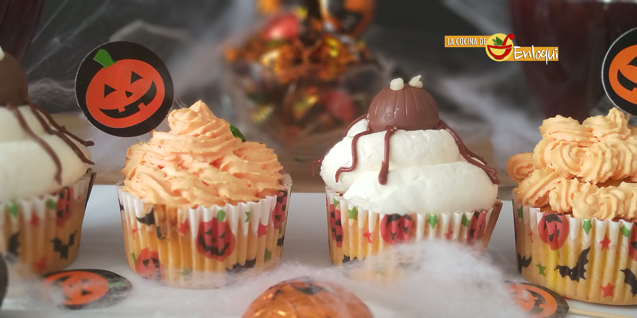 Cupcakes de zanahoria para Halloween